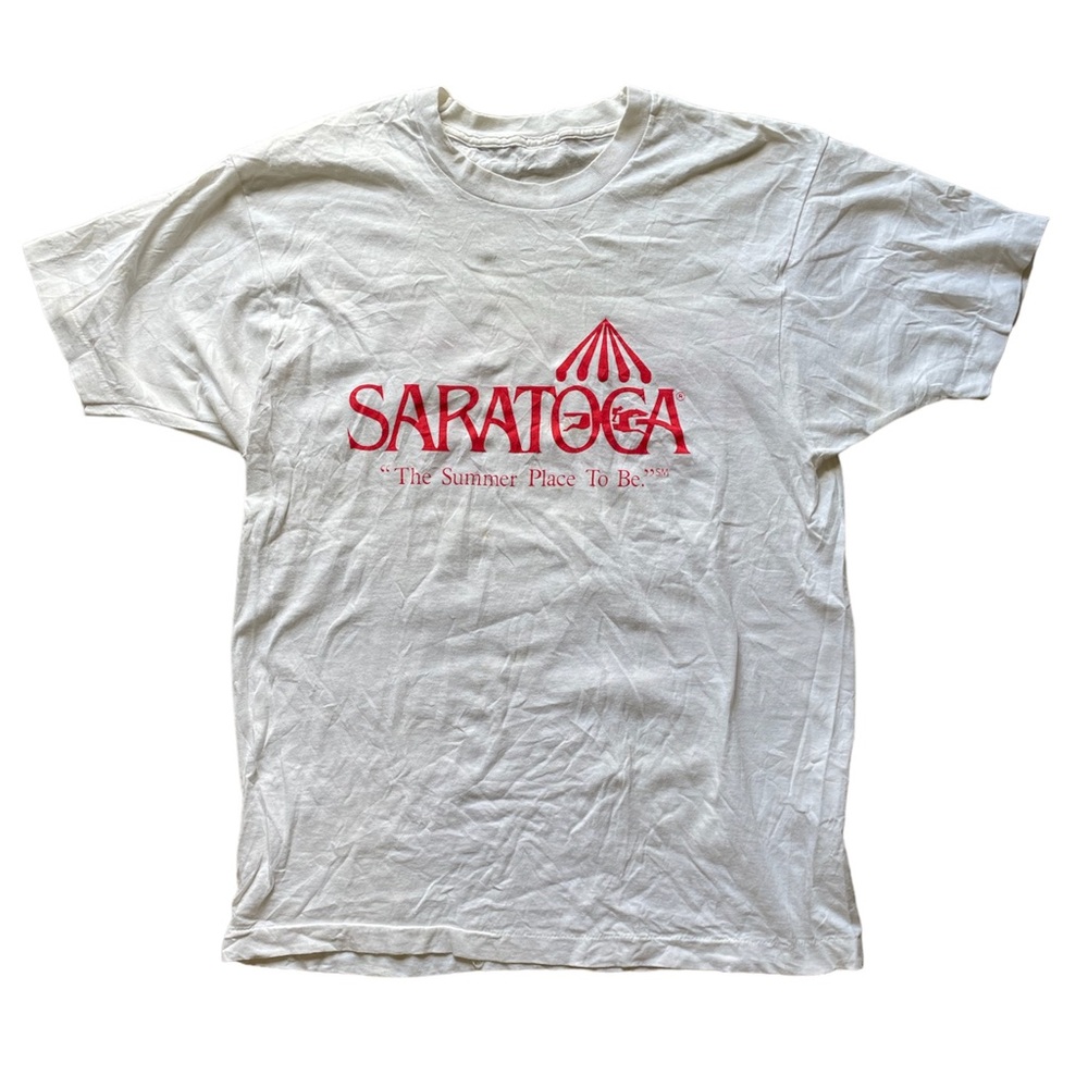 Vintage 90s Saratoga horse race track shirt